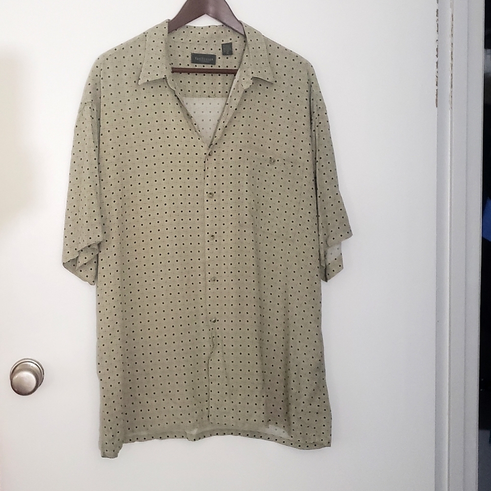 Man's Shirt, Cream And Blue Color